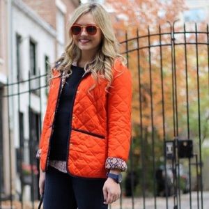 New C Wonder Lightweight Quilt Orange Blue Jacket