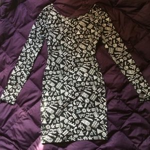 Crazy Design BodyCon Long Sleeve