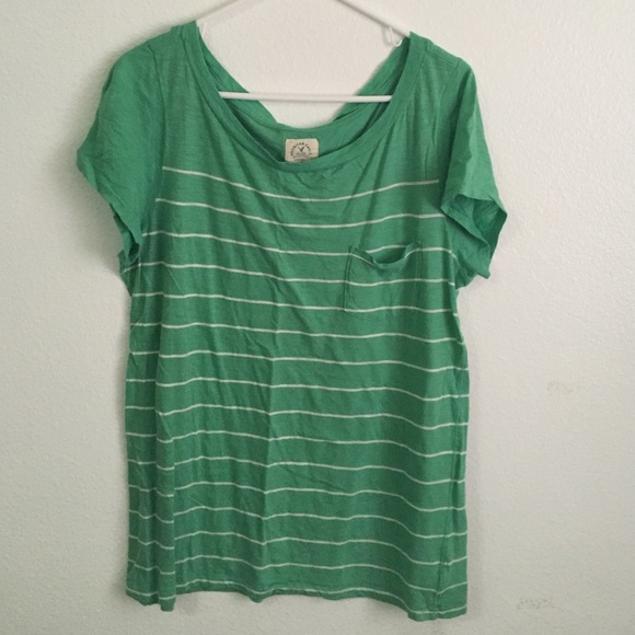 Green Striped American Eagle Shirt