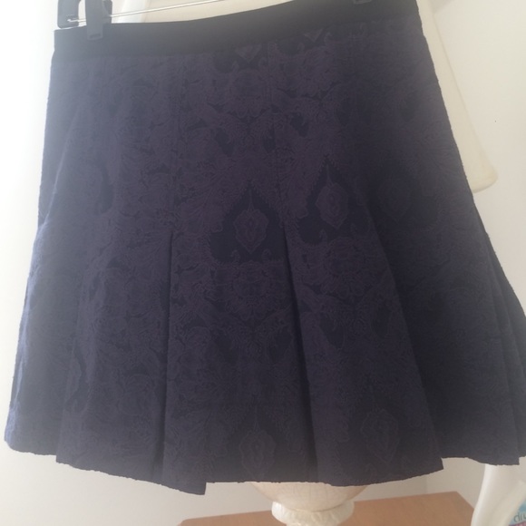 Rebecca Taylor kick pleat damask skirt
