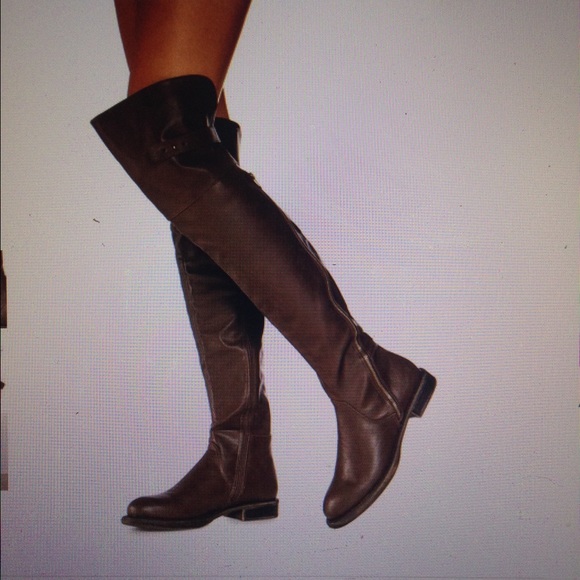 Over the knee brown boot