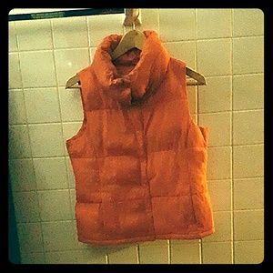 Forever 21 Orange Puffer Vest