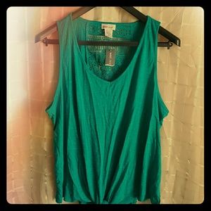 Crochet back tie front tank