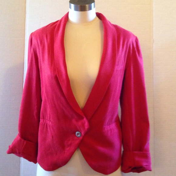 Anthropologie Cartonnier Blazer, red, size 10
