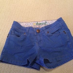 Blue cotton shorts