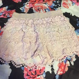 RUE 21 L pink lace shorts