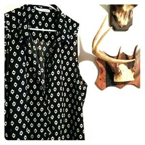 Long slit-up-the-side blouse