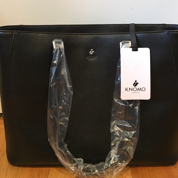 Knomo London black leather handbag
