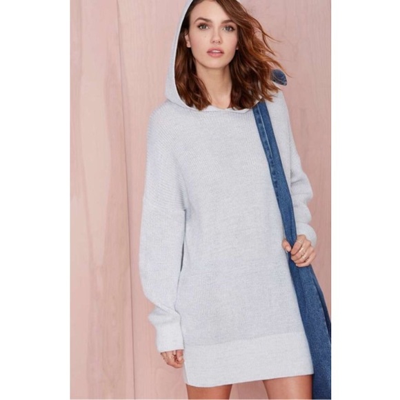 Nasty gal so far so hood knit tunic