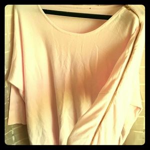 Cashmere zip up sleeve sweater