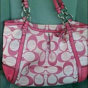 Pink Coach shoulder bag