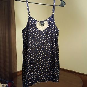 Tan and navy tanktop