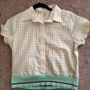 RVCA Plaid Striped Top