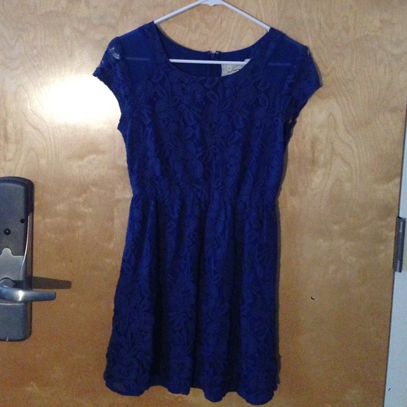 Blue lace dress