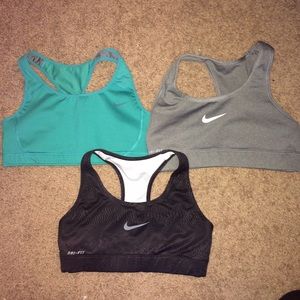 3 Nike sports bras