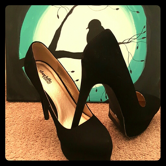 Super sexy black platform heels