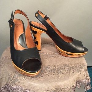 Fluevog Bunford Platform Slingback Sandals