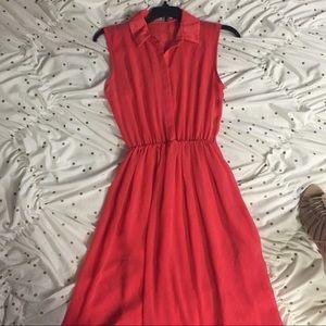 Collared Coral pink dress