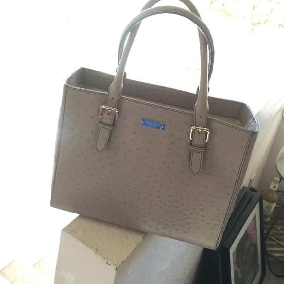 Kate spade leather ostrich skin print handbag