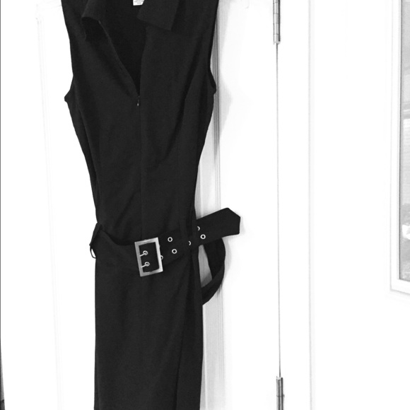 Basic little black dress.  Size 4 with belt.
