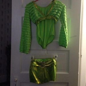 Green childrens dance costume