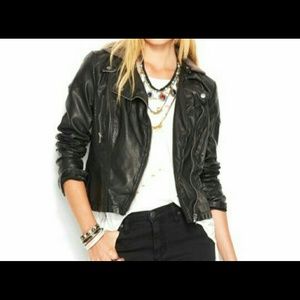 Free People vegan faux leather jacket