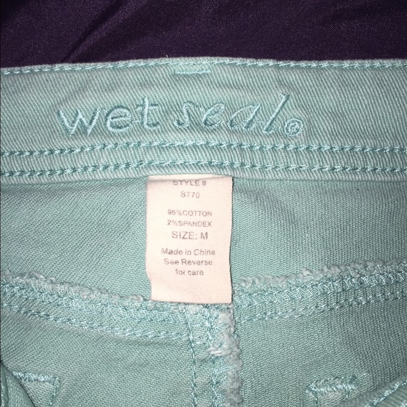 Teal Wet Seal Skinny Jeans