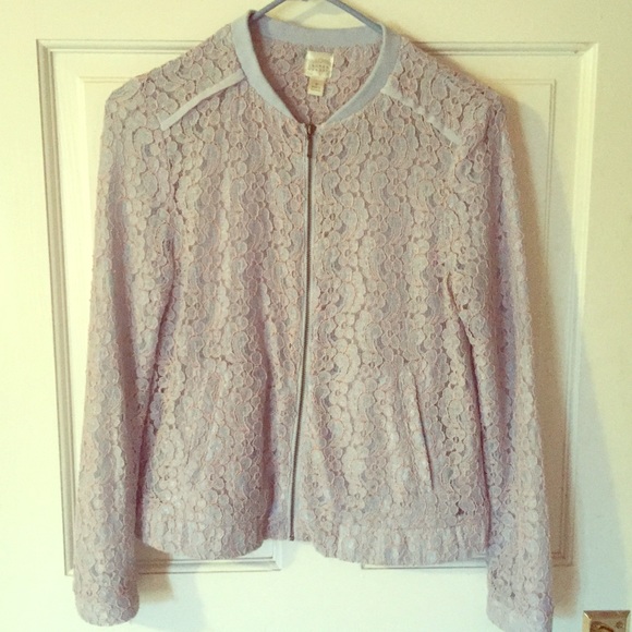 LC Lauren Conrad Jackets & Blazers - Lace Bomber Jacket