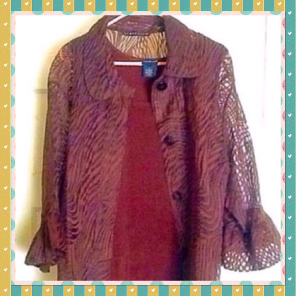 Beautiful Plus Size Twin Set, Sheer top and Tank