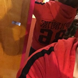 vs pink funnel neck sweatshirt