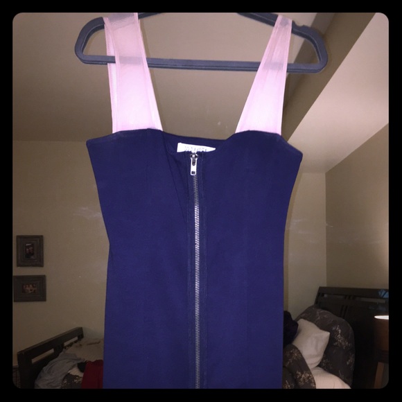 Navy blue front zipper ababa Dakota dress