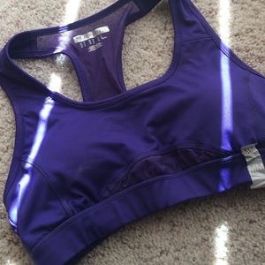Purple sports bra