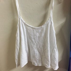 White Hollister open back tank top