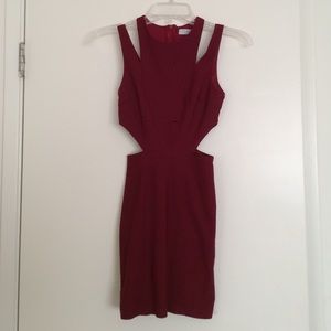Maroon bodycon dress from Tobi