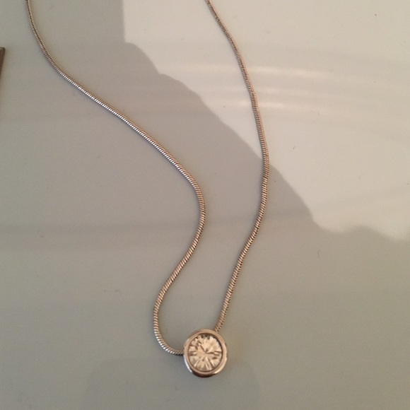 Solitaire Diamond on silver chain necklace
