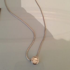 Solitaire Diamond on silver chain necklace
