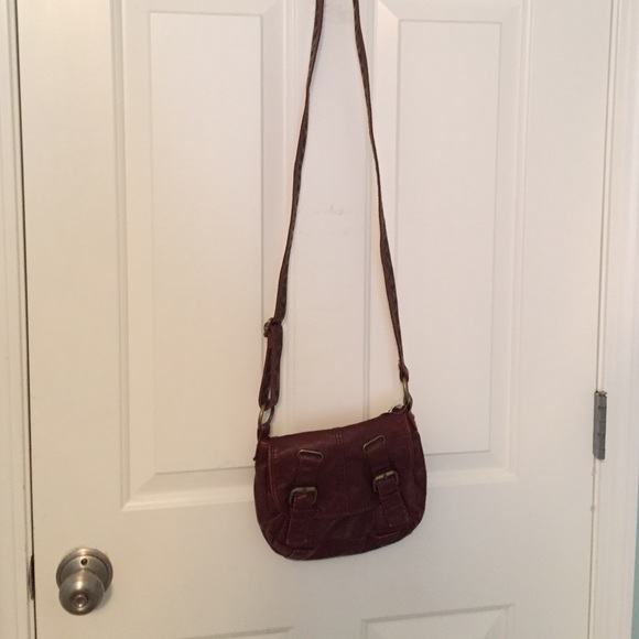 Small brown cross body purse