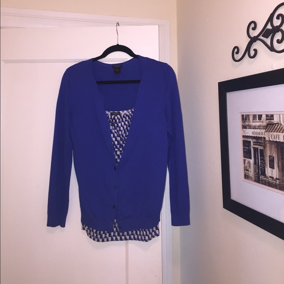 Ann Taylor Royal Blue Crew cardigan