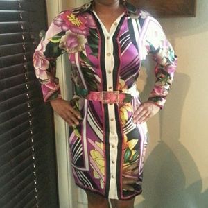 Cache dress multi color dress. Never worm in mint