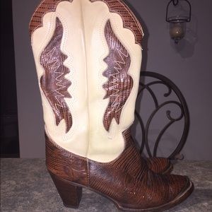 Leather cowboy boots