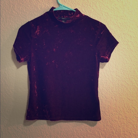 Forever twenty one velvet shirt
