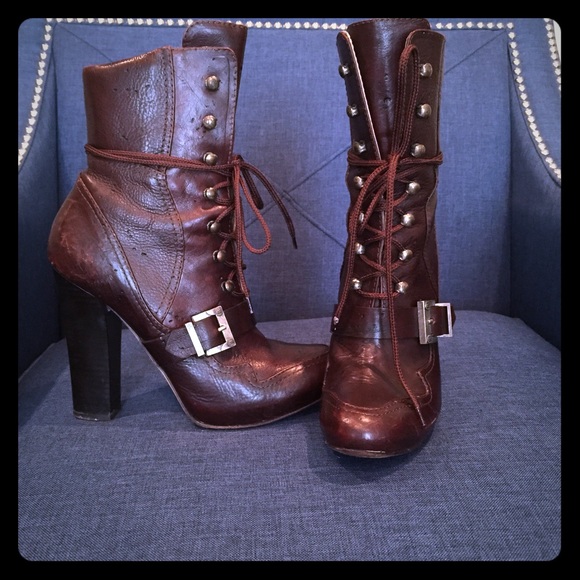 **Brown Galliano Boots** HOLD