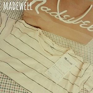 🌟NWOT MADEWELL slub crewneck tee minimal stripe