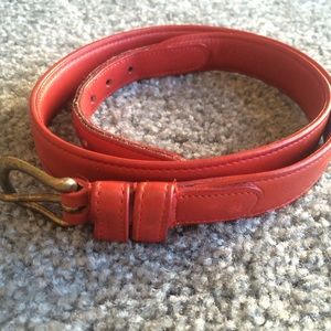 Vintage Genuine Red Leather Coach Belt