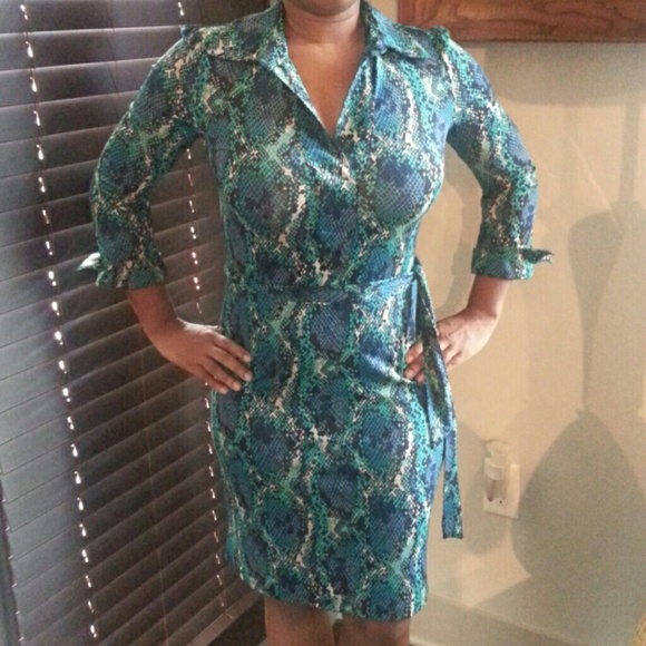 Wrap dress Multi colot Blue