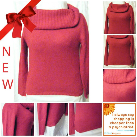 Ann Taylor Sweaters - NWOT 100% Cashmere Sweater, Red  sz Med