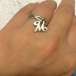 James Avery "M" silver ring