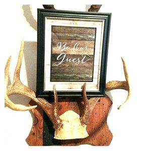 Framed "Be Our Guest" Art