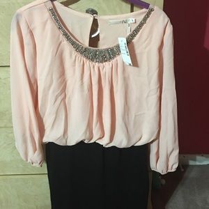 Pink and Black Dress