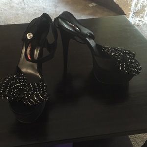 Pedro Garcia Platform velvet 6" sandals